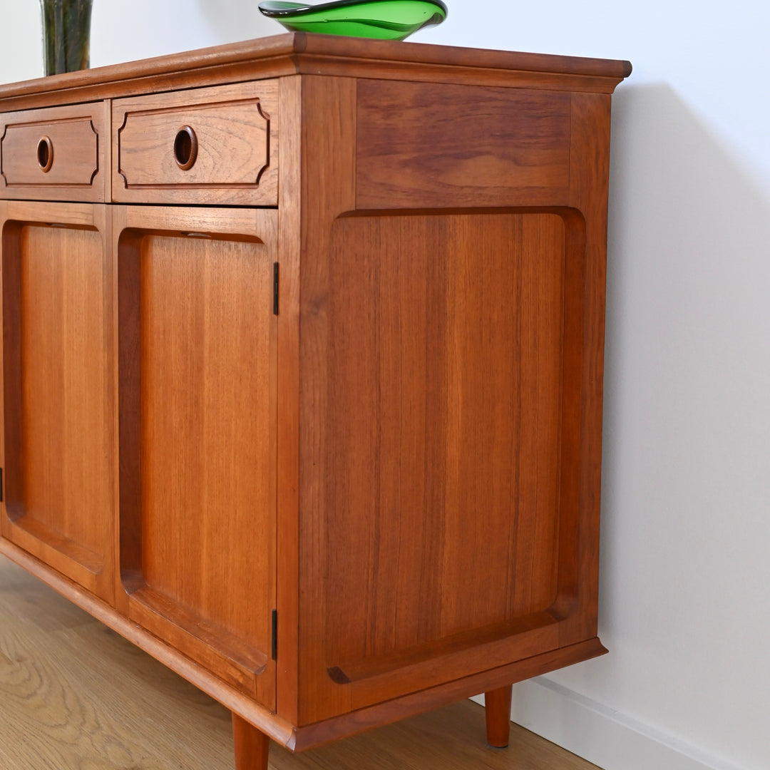 Mid Century Teak Sideboard Buffet LP Record Cabinet by Chiswell