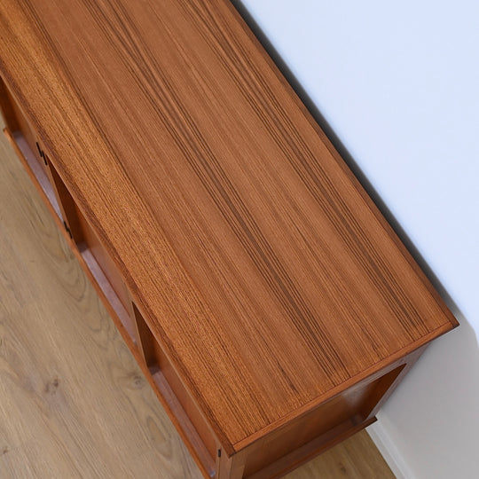 Mid Century Teak Sideboard Buffet LP Record Cabinet by Chiswell