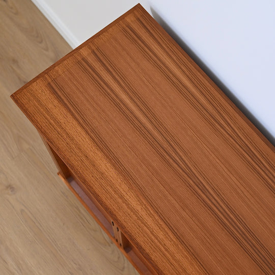 Mid Century Teak Sideboard Buffet LP Record Cabinet by Chiswell