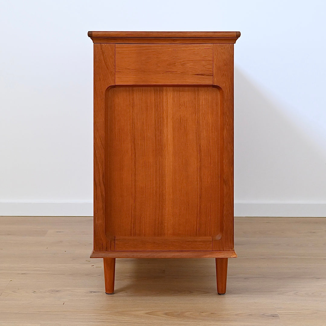 Mid Century Teak Sideboard Buffet LP Record Cabinet by Chiswell