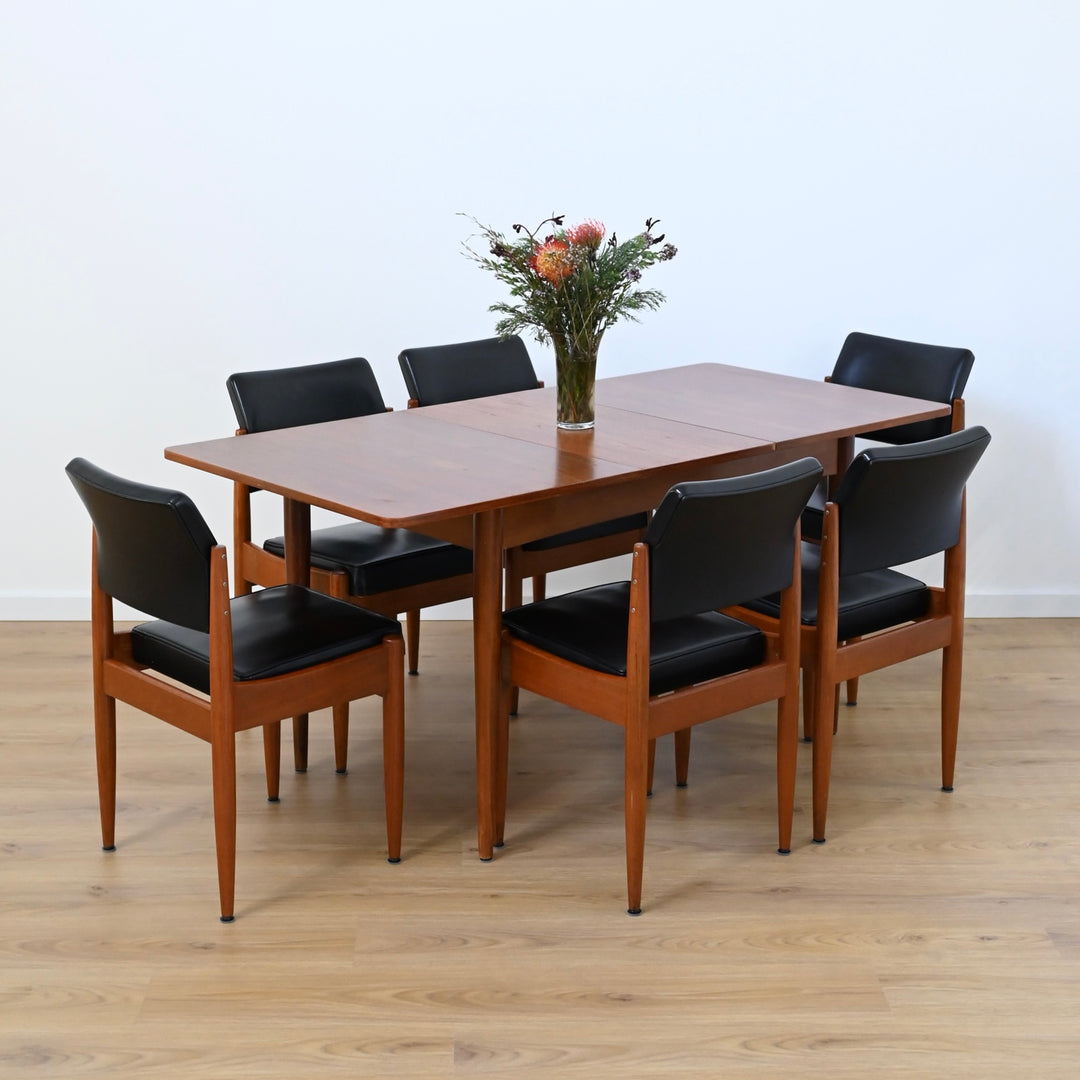 Mid Century Teak Extendable Dining Table