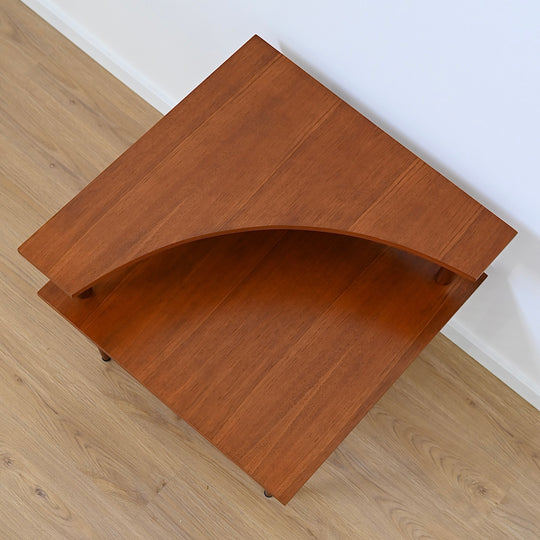 Mid Century Teak Corner Coffee Side Table