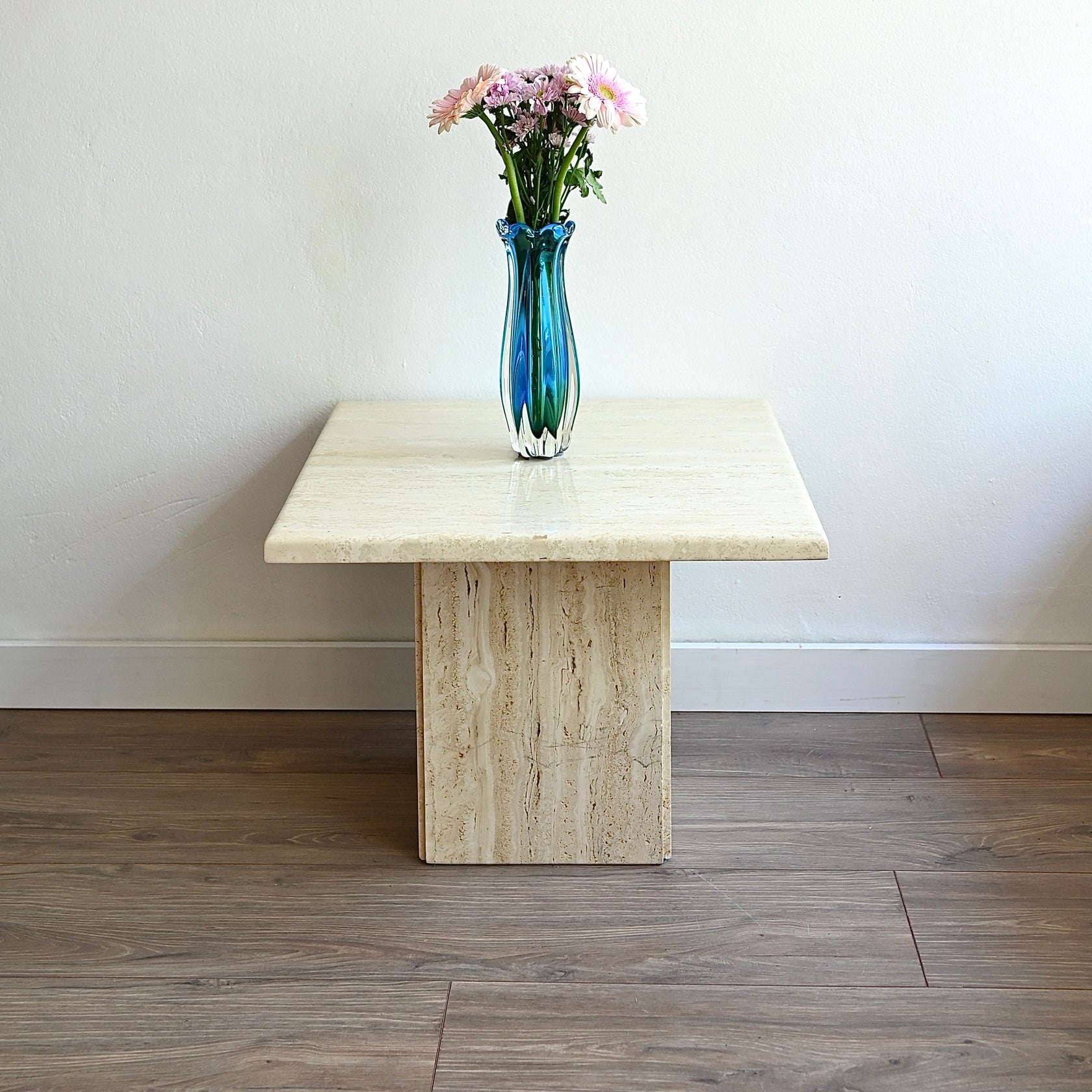 Square Travertine Coffee or Side Table