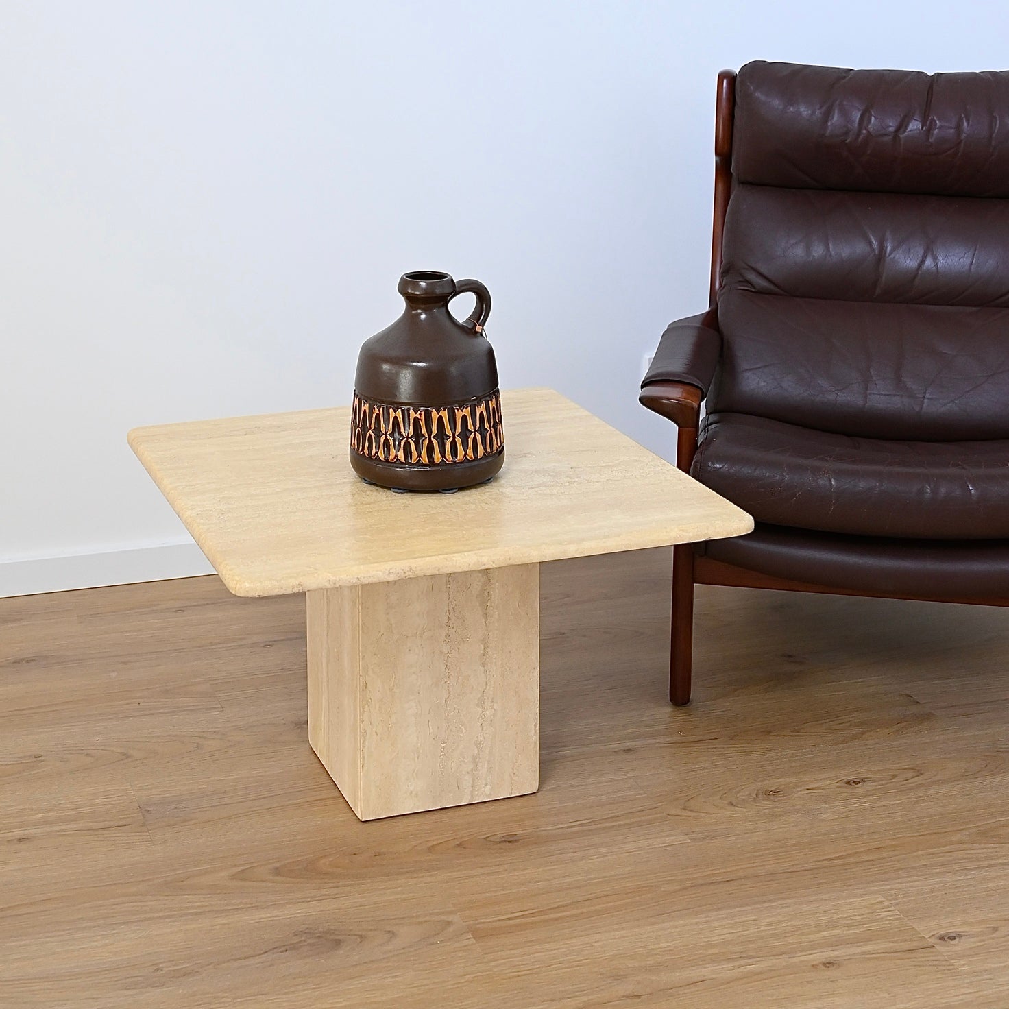 Square Travertine Coffee or Side Table