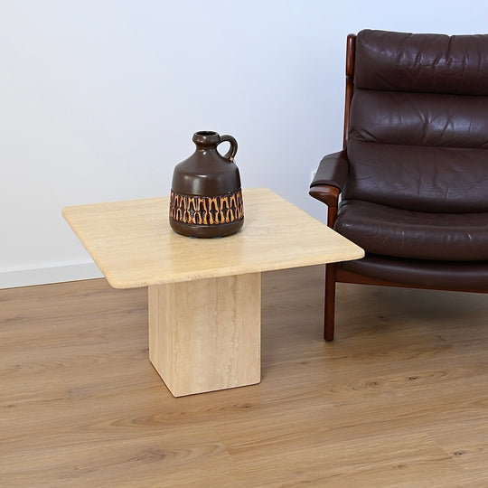 Square Travertine Coffee or Side Table