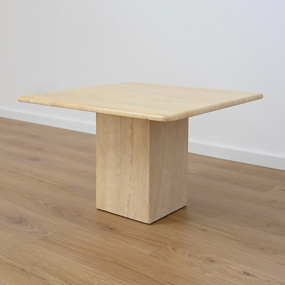 Square Travertine Coffee or Side Table