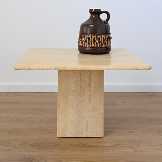Square Travertine Coffee or Side Table