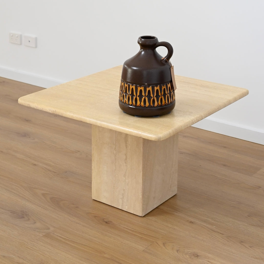 Square Travertine Coffee or Side Table
