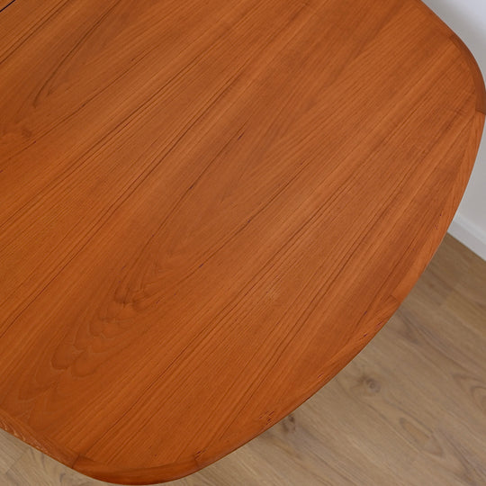 Parker Mid Century Teak Extendable Dining Table D End Elliptical