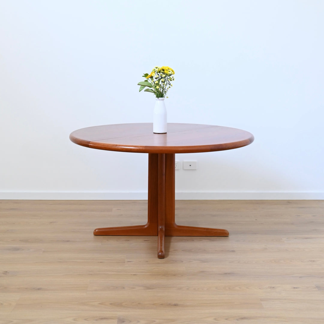 Mid Century Teak Extendable Dining Table by D Scan