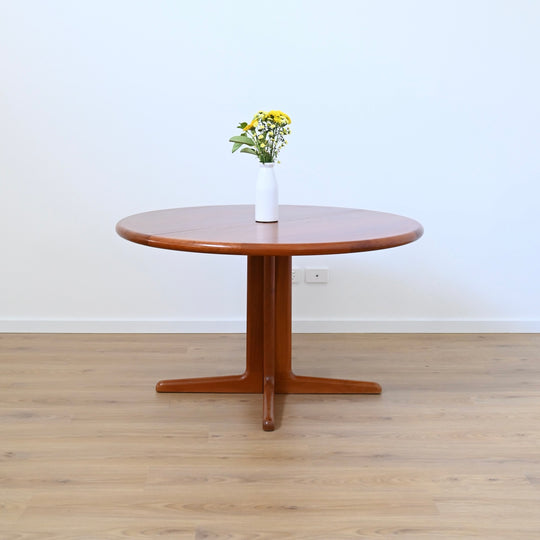 Mid Century Teak Extendable Dining Table by D Scan