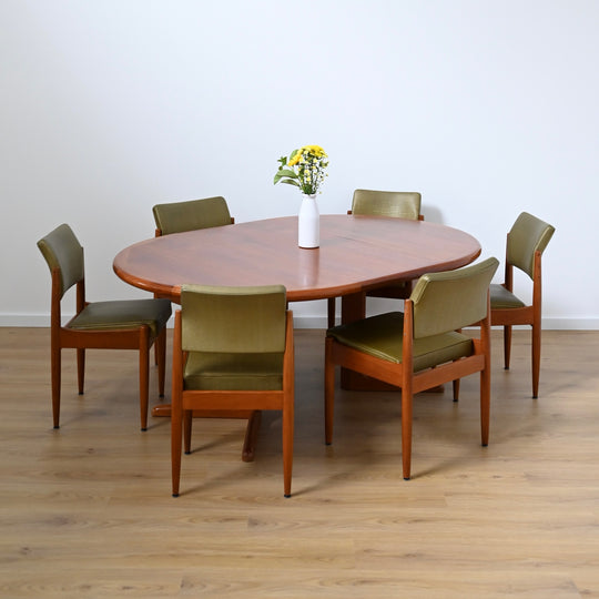 Mid Century Teak Extendable Dining Table by D Scan