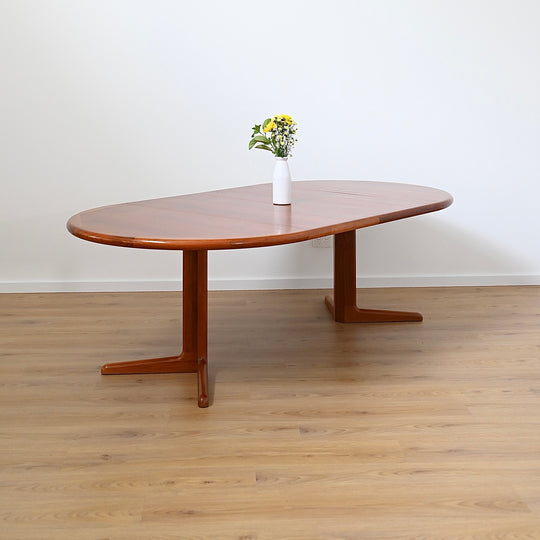 Mid Century Teak Extendable Dining Table by D Scan