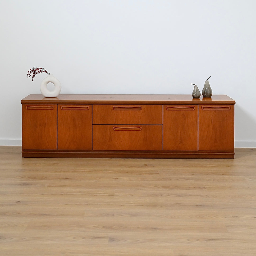 Mid Century Teak Sideboard Buffet Entertainment Unit by Avalon
