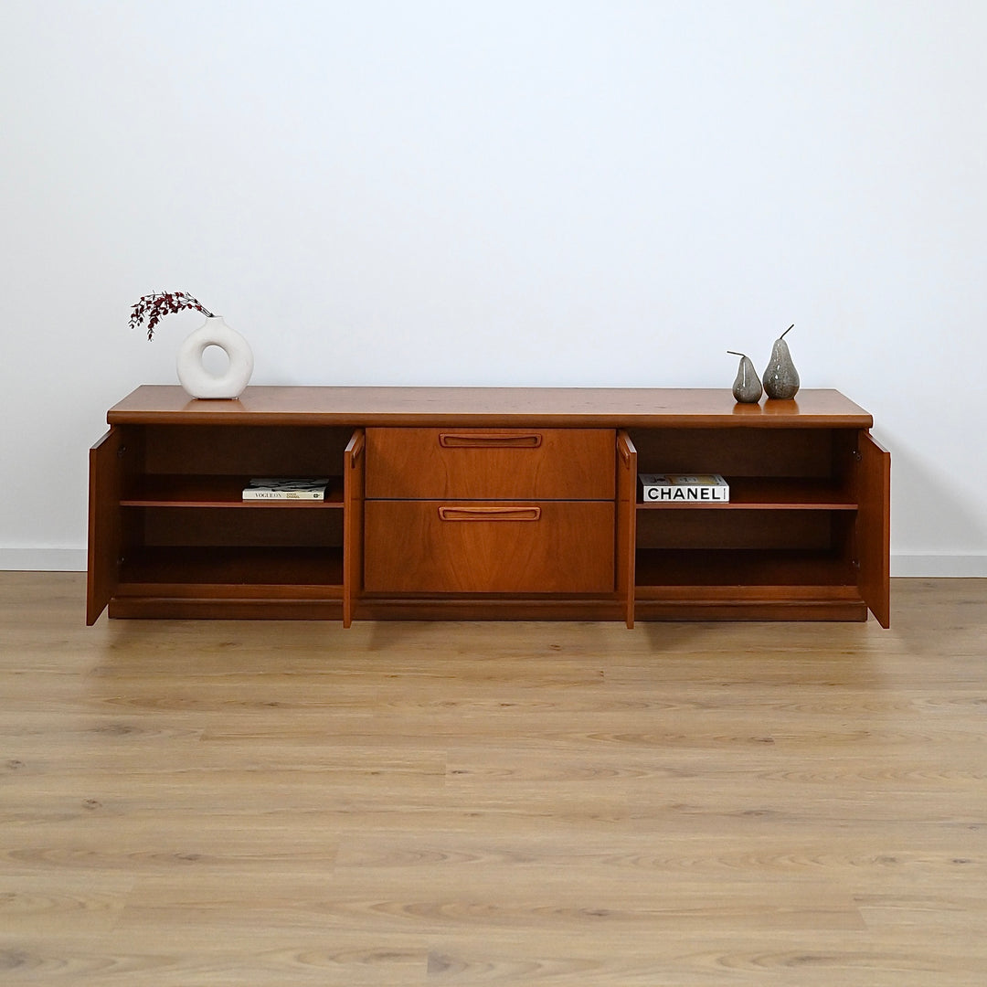 Mid Century Teak Sideboard Buffet Entertainment Unit by Avalon