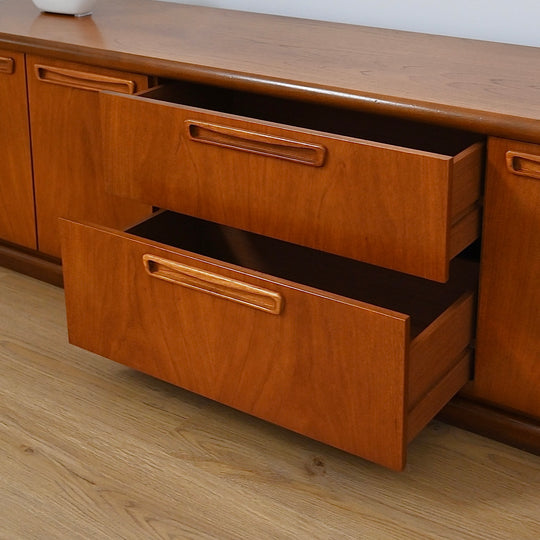 Mid Century Teak Sideboard Buffet Entertainment Unit by Avalon