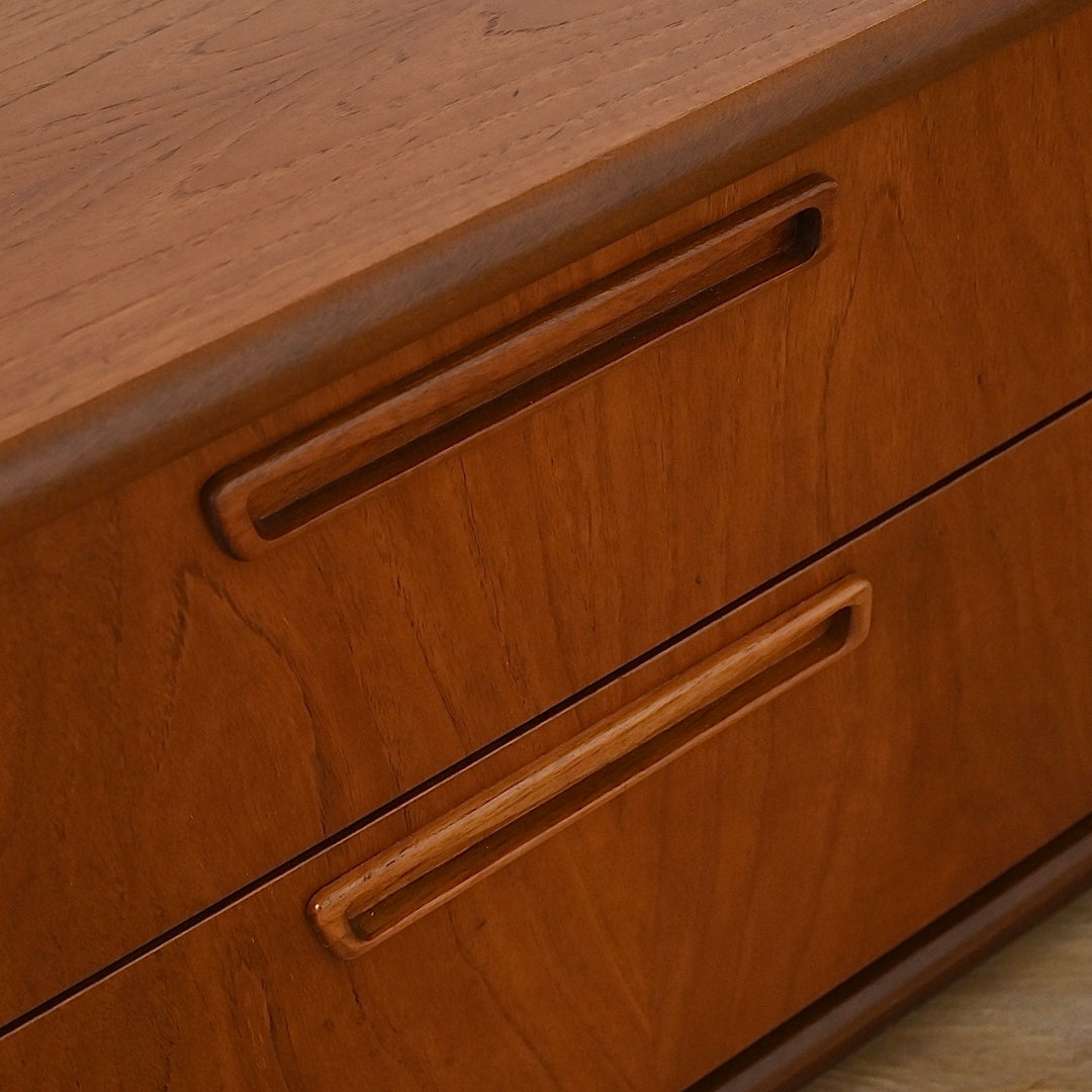 Mid Century Teak Sideboard Buffet Entertainment Unit by Avalon