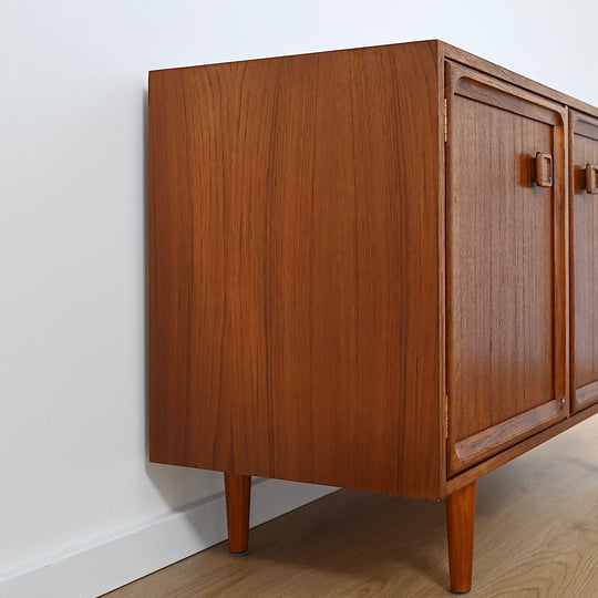 Mid Century Parker Teak LP Record Cabinet Square Handle