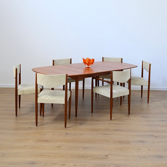 6x Parker Teak Mid Century Dining Chairs