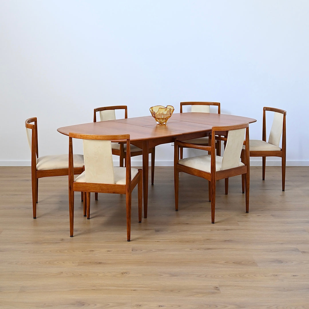 6x Parker Teak Mid Century Dining Chairs