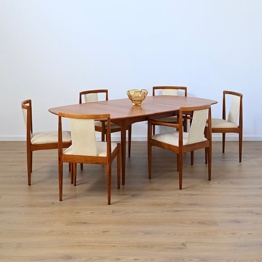 6x Parker Teak Mid Century Dining Chairs
