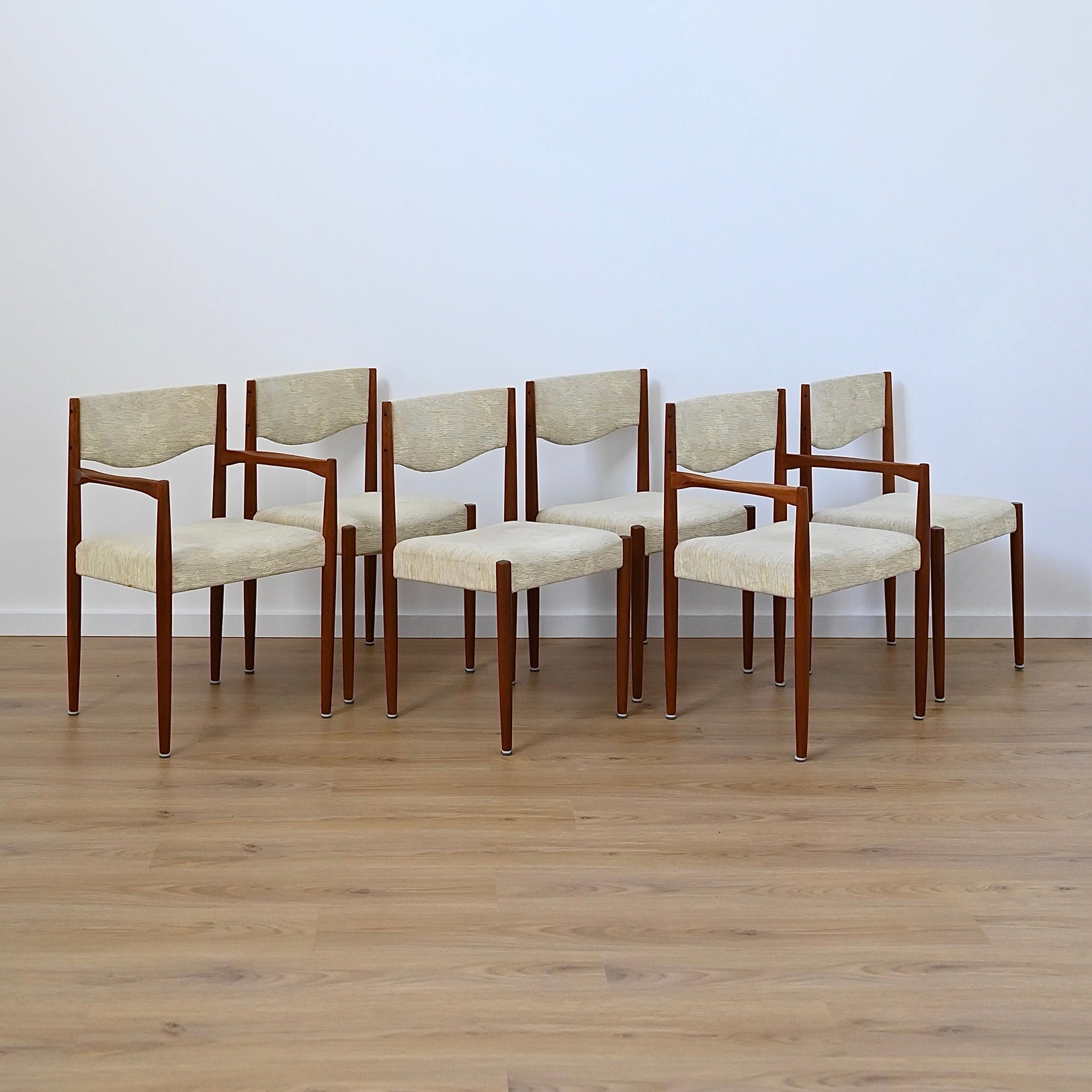 6x Parker Teak Mid Century Dining Chairs