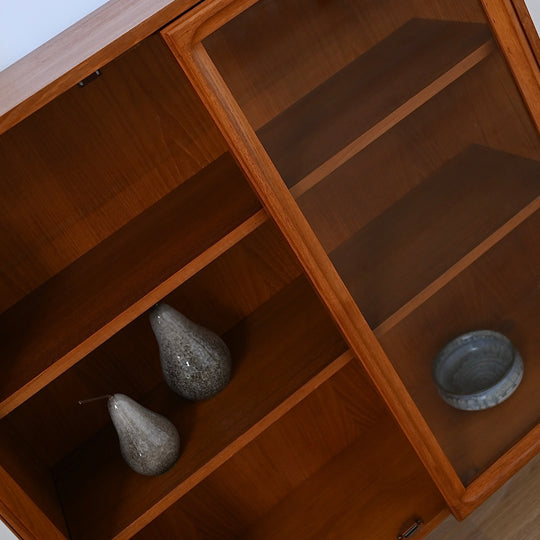 Parker Mid Century Teak Sideboard Display Cabinet