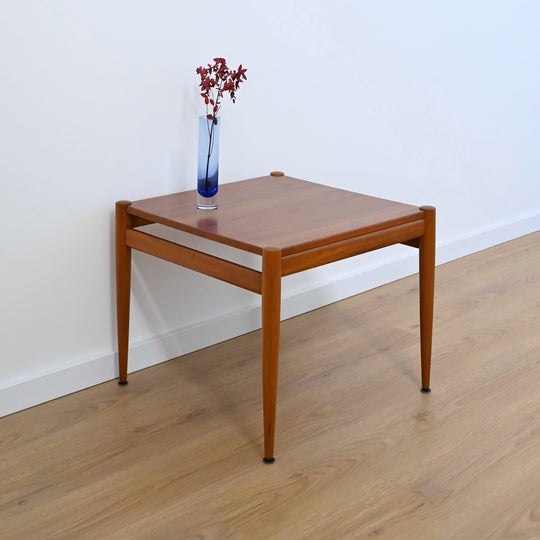 Mid Century Teak Square Coffee Table by Cressy