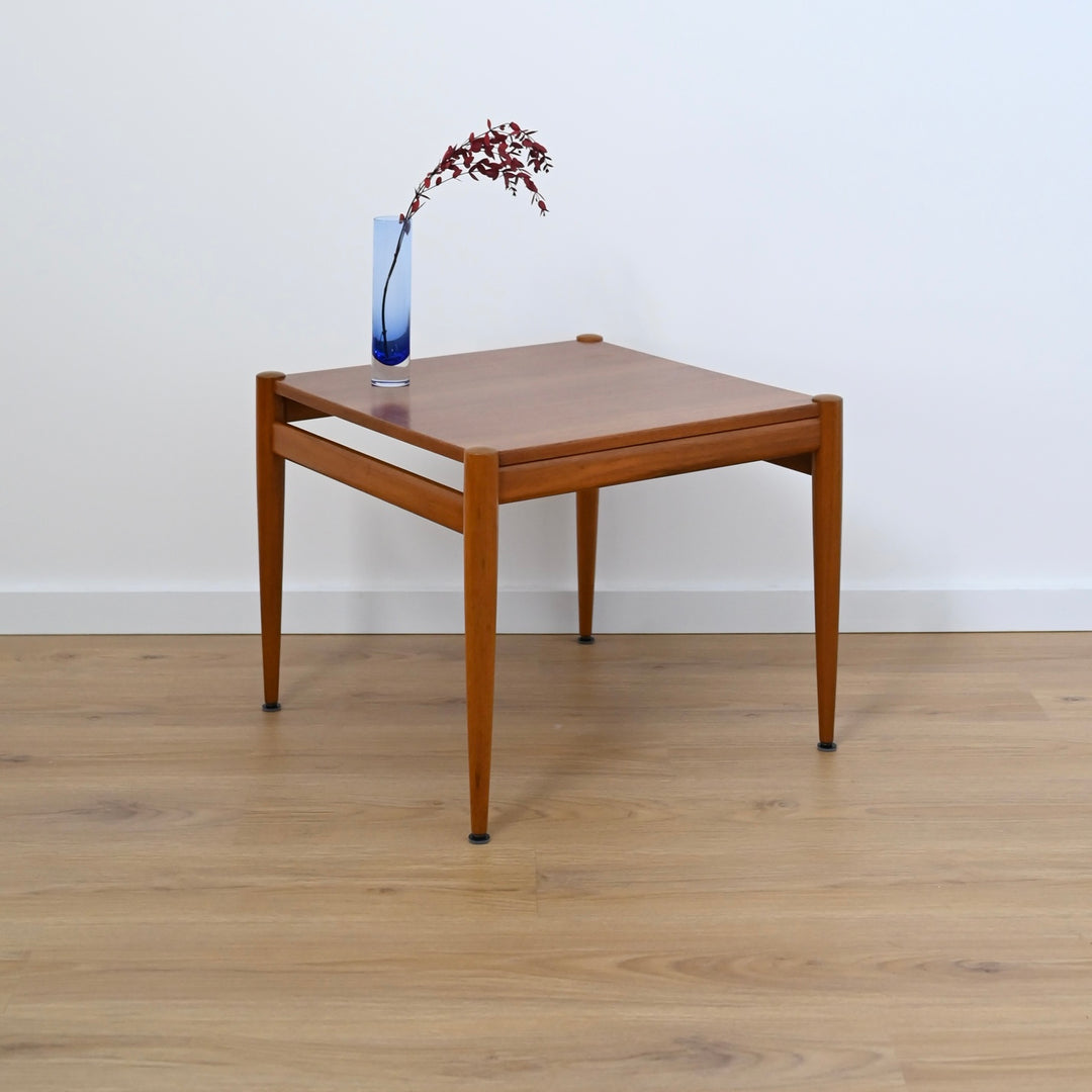 Mid Century Teak Square Coffee Table by Cressy