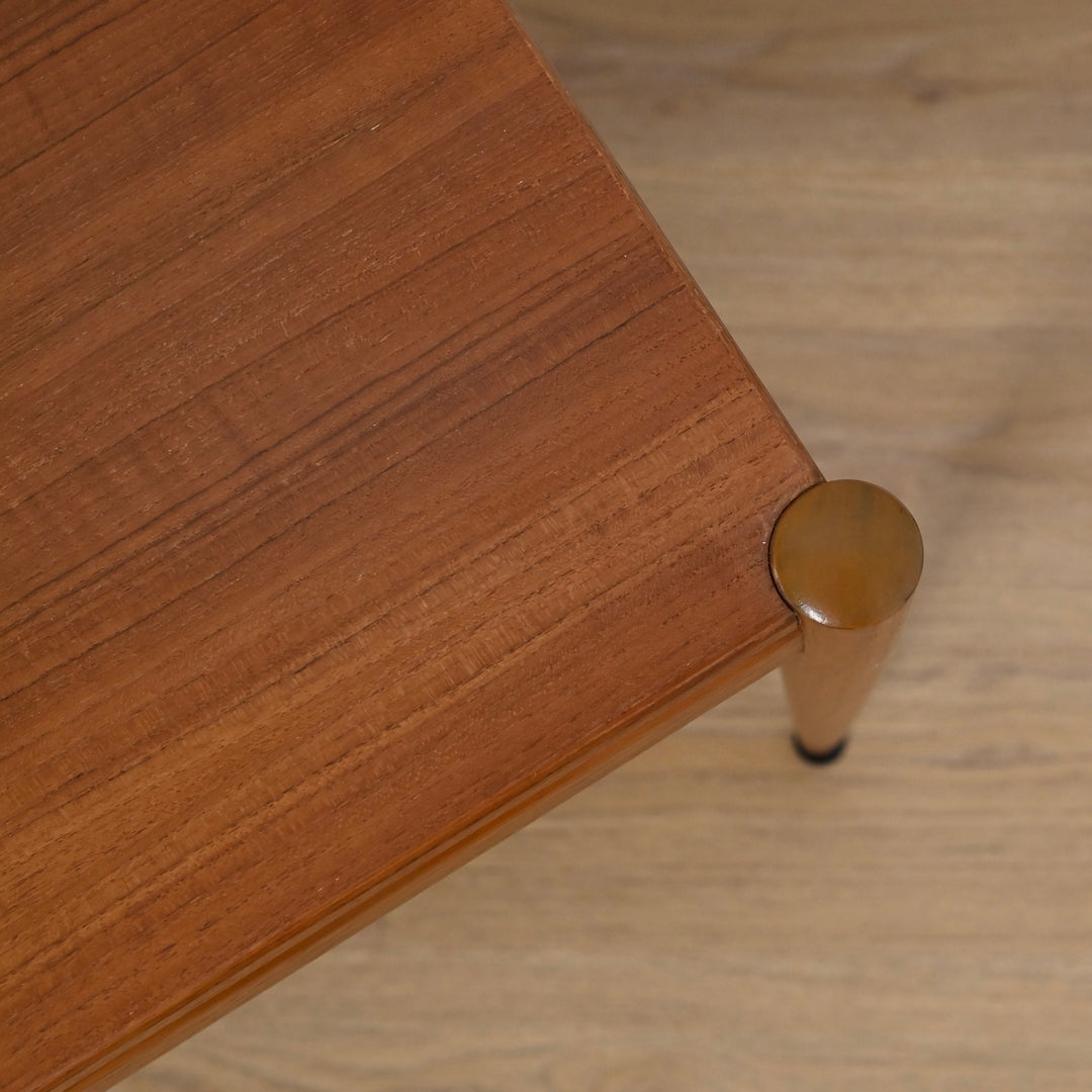 Mid Century Teak Square Coffee Table by Cressy