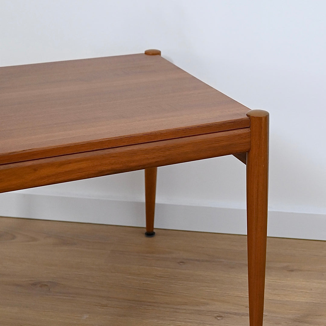 Mid Century Teak Square Coffee Table by Cressy