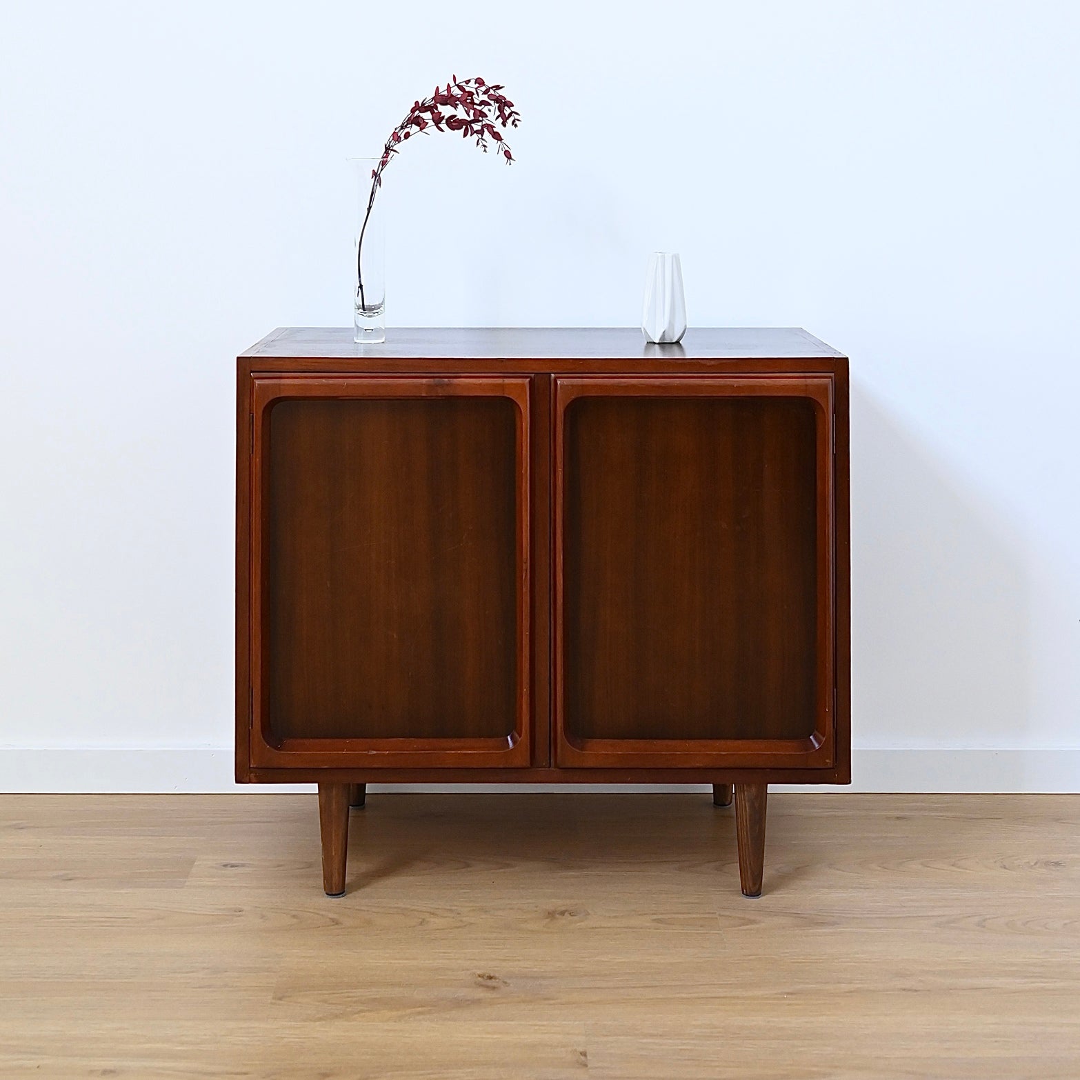 Mid Century Walnut Sideboard LP Record Cabinet by Chiswell