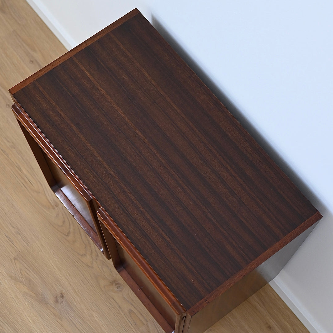 Mid Century Walnut Sideboard LP Record Cabinet by Chiswell