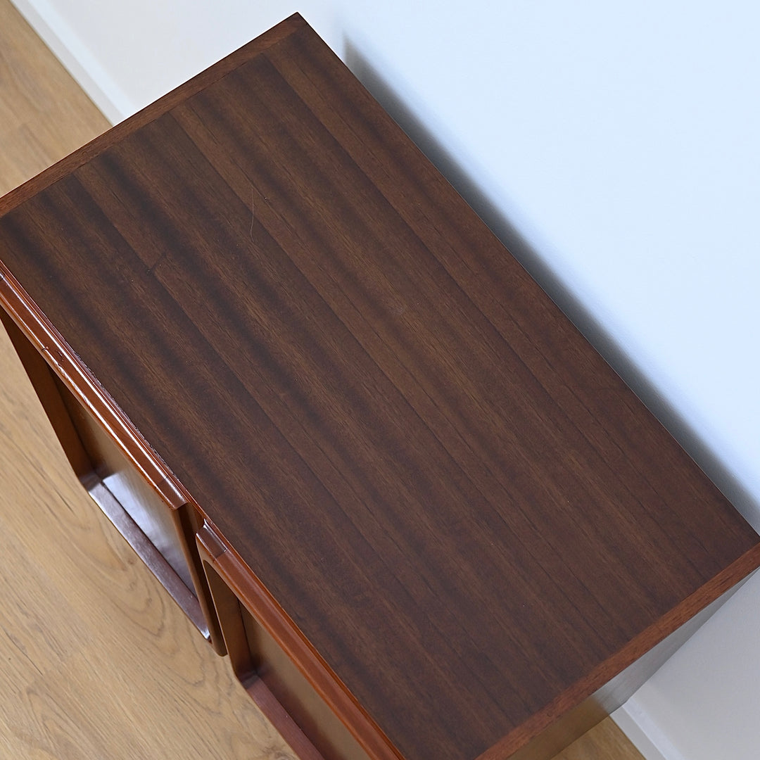 Mid Century Walnut Sideboard LP Record Cabinet by Chiswell