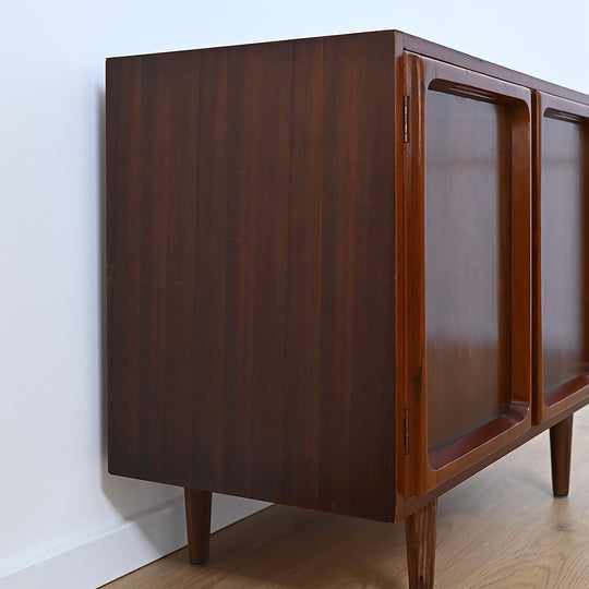 Mid Century Walnut Sideboard LP Record Cabinet by Chiswell