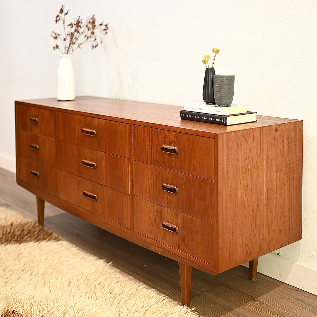 Mid Century Teak Dresser Sideboard Lowboy