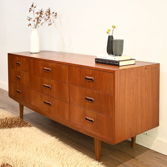 Mid Century Teak Dresser Sideboard Lowboy