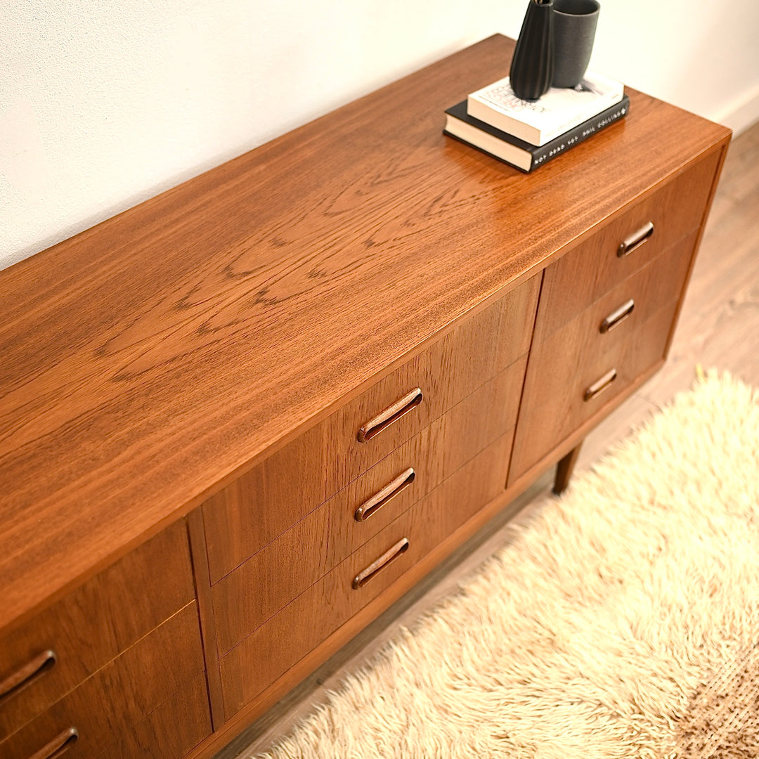 Mid Century Teak Dresser Sideboard Lowboy