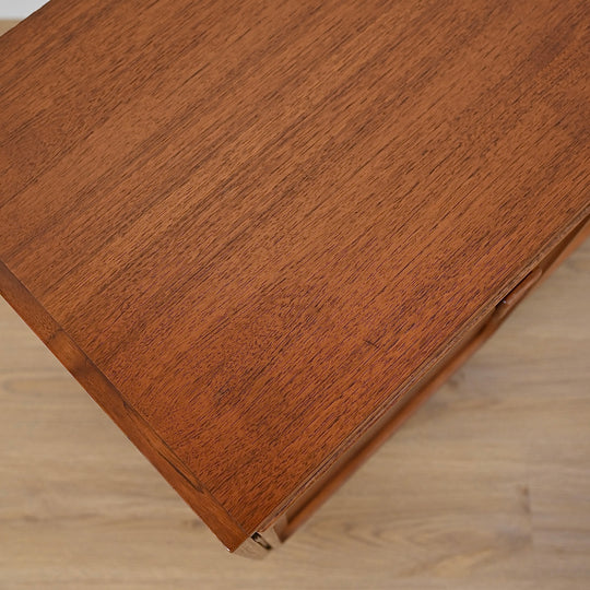 Mid Century Parker Teak LP Record Cabinet Square Handle