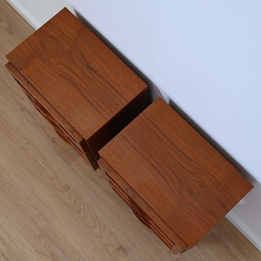 Mid Century Teak Bedside Tables by Berryman