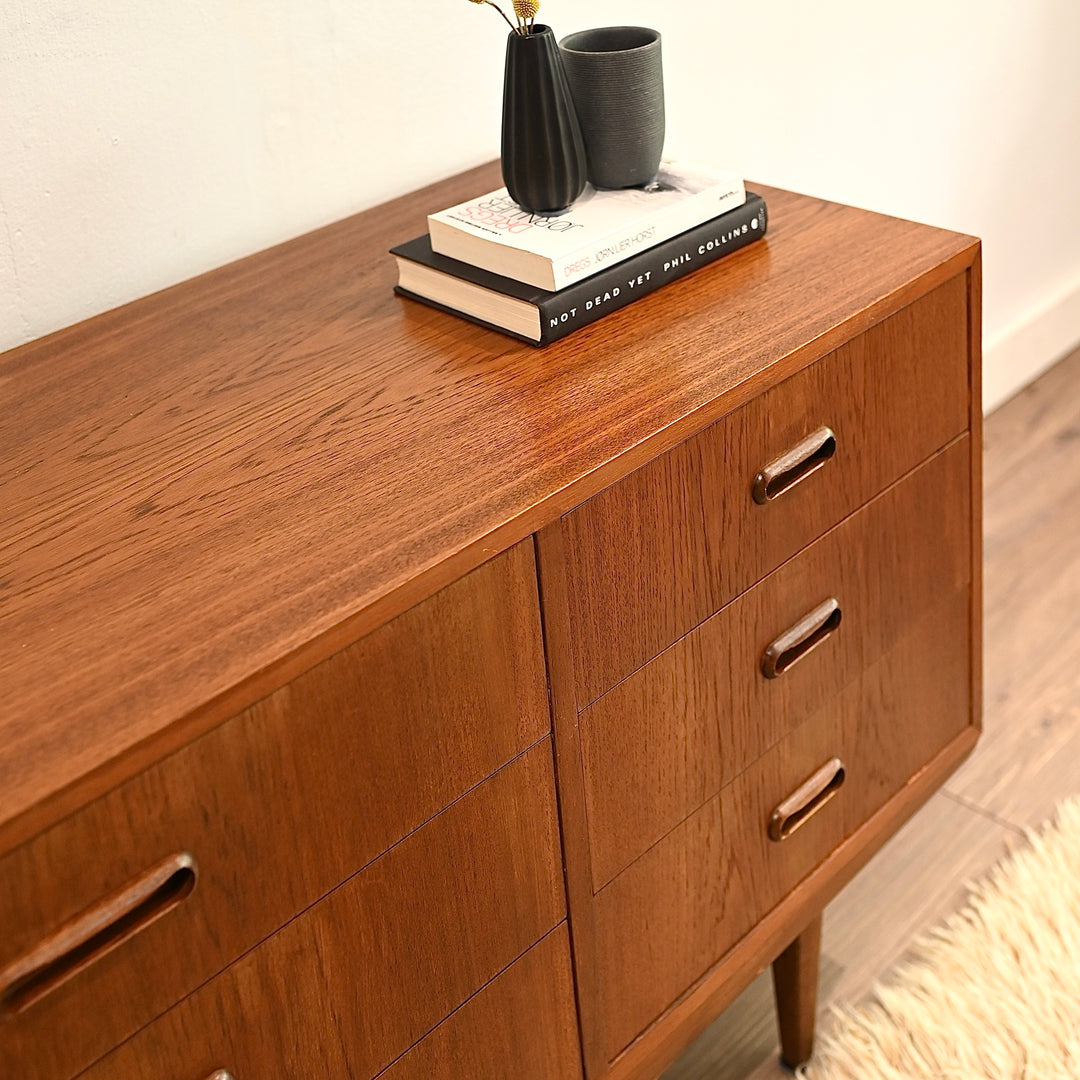 Mid Century Teak Dresser Sideboard Lowboy