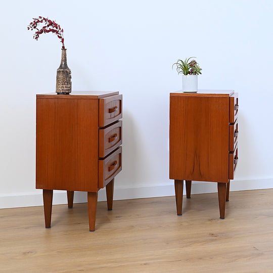 Mid Century Teak Bedside Tables by Berryman