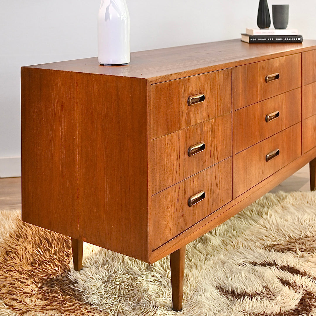 Mid Century Teak Dresser Sideboard Lowboy