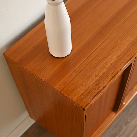 Mid Century Teak Sideboard LP Record Cabinet with Drawers by Chiswell