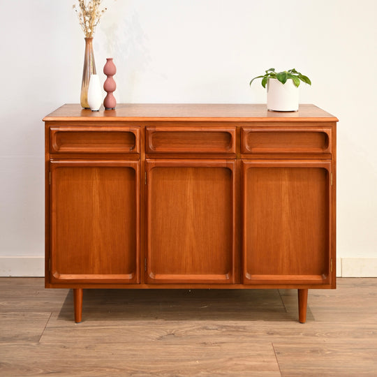 Mid Century Teak Sideboard Buffet LP Record Cabinet by Chiswell