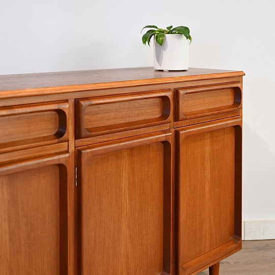 Mid Century Teak Sideboard Buffet LP Record Cabinet by Chiswell