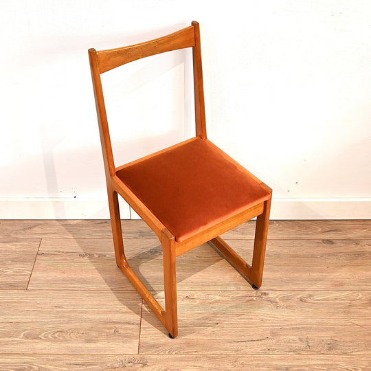 Mid Century Teak Console Desk with Chair by Fler