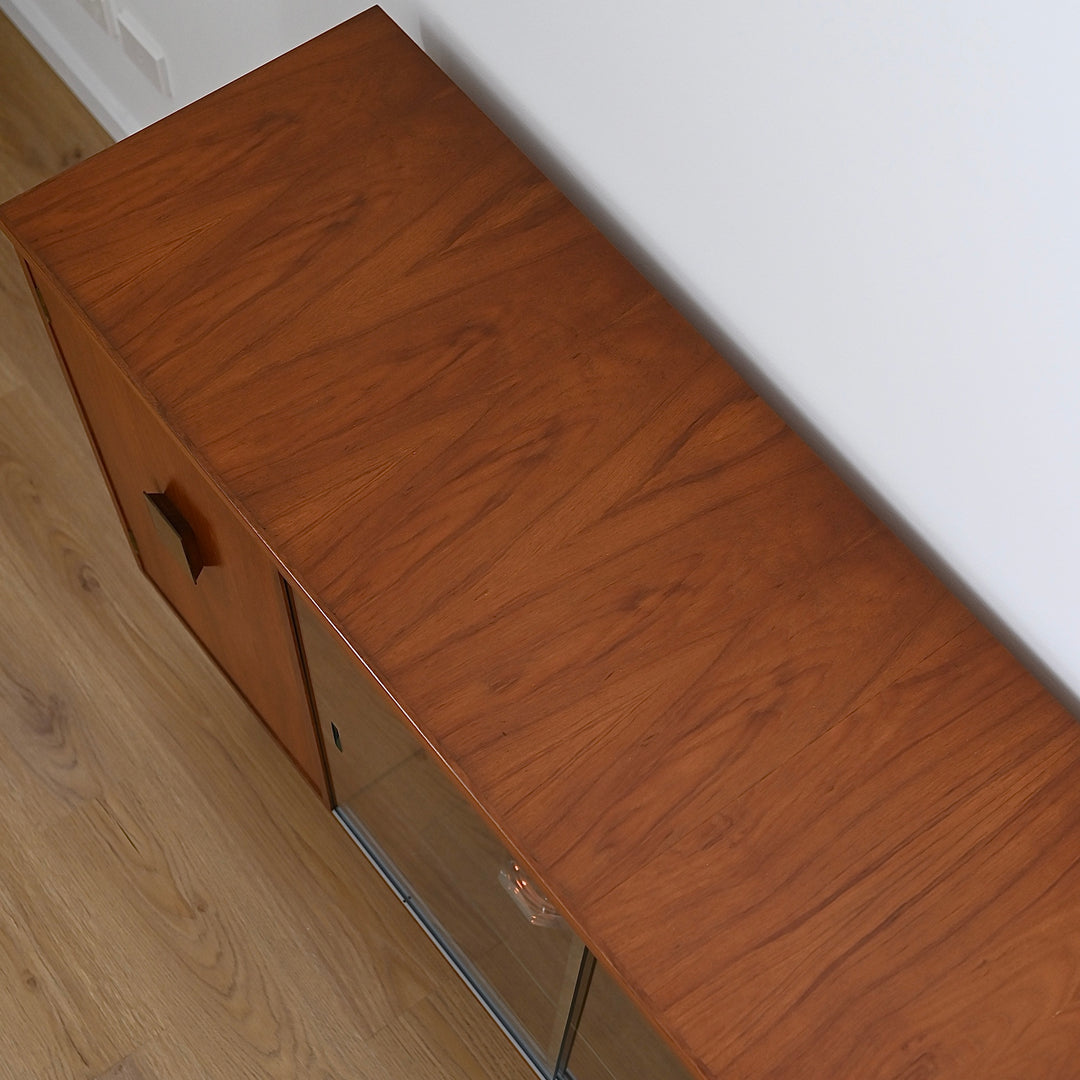 Mid Century Teak Sideboard Entertainment Unit LP Record Cabinet