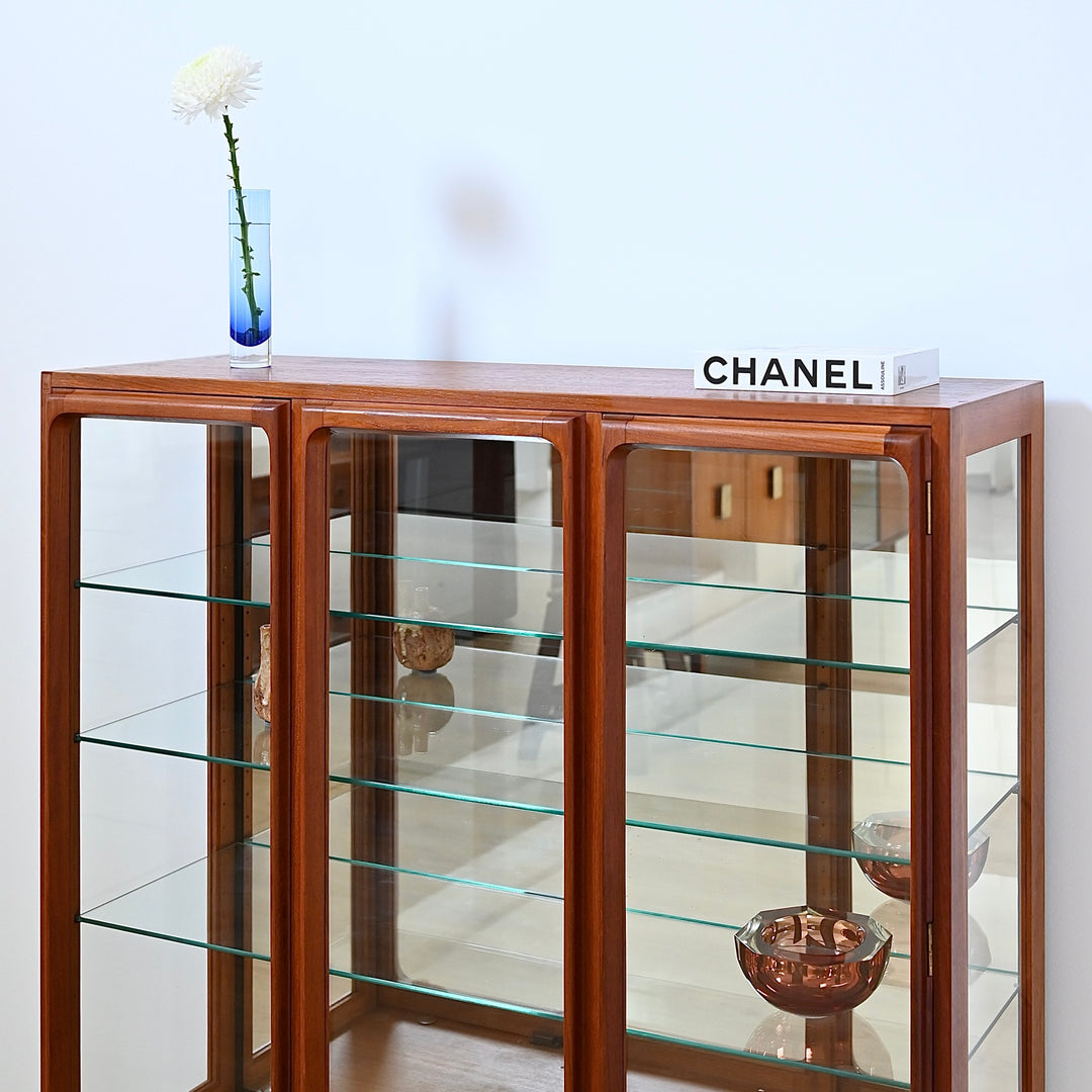 Mid Century Teak Sideboard Credenza Display Cabinet by Chiswell