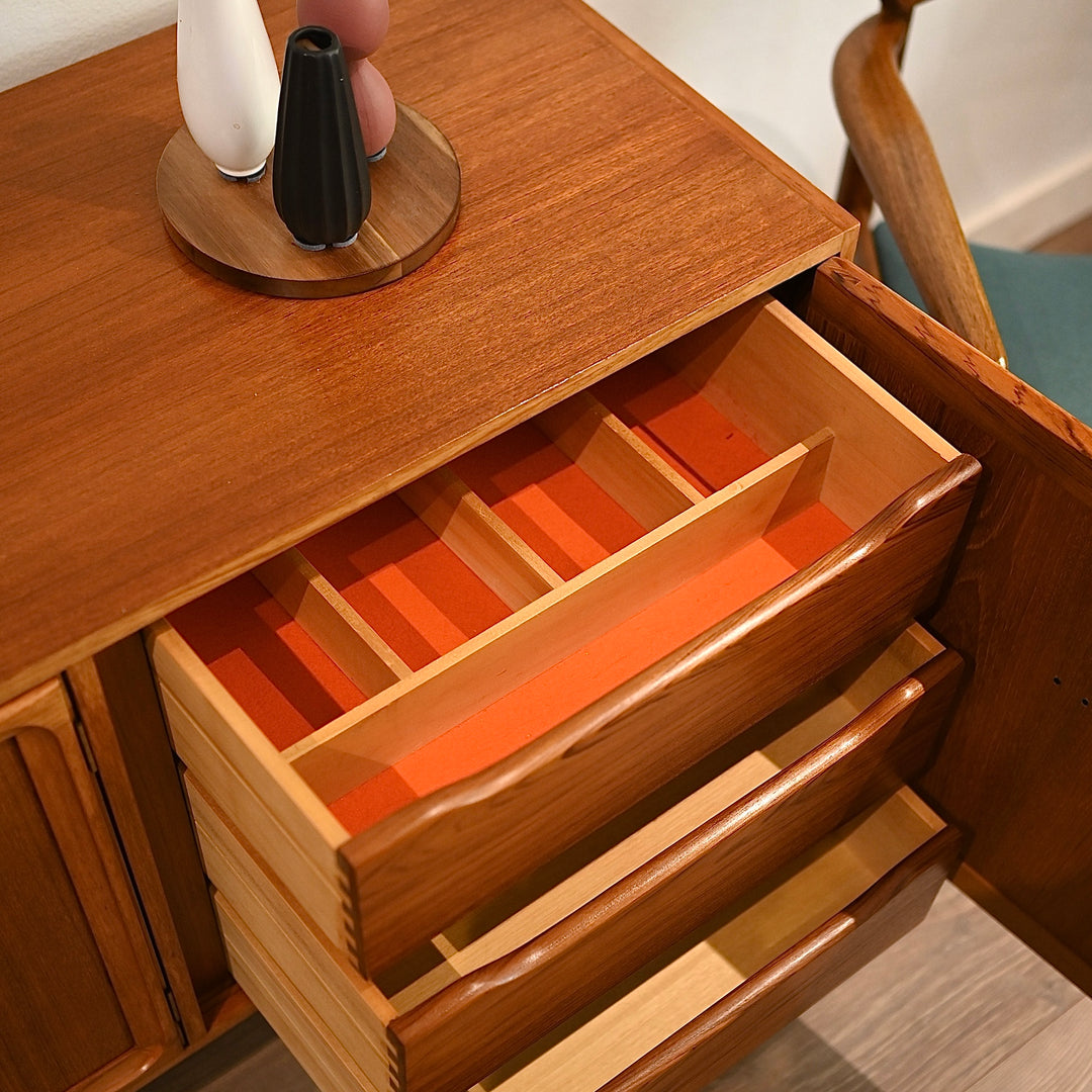 Parker Teak Mid Century Sideboard Buffet Cabinet